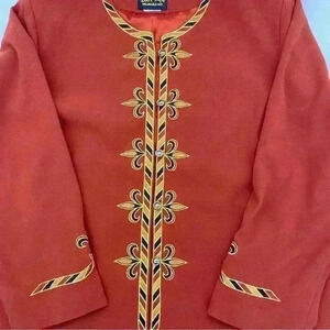 Bob Mackie Art Women’s Blazer/Jacket Orange Size 2X